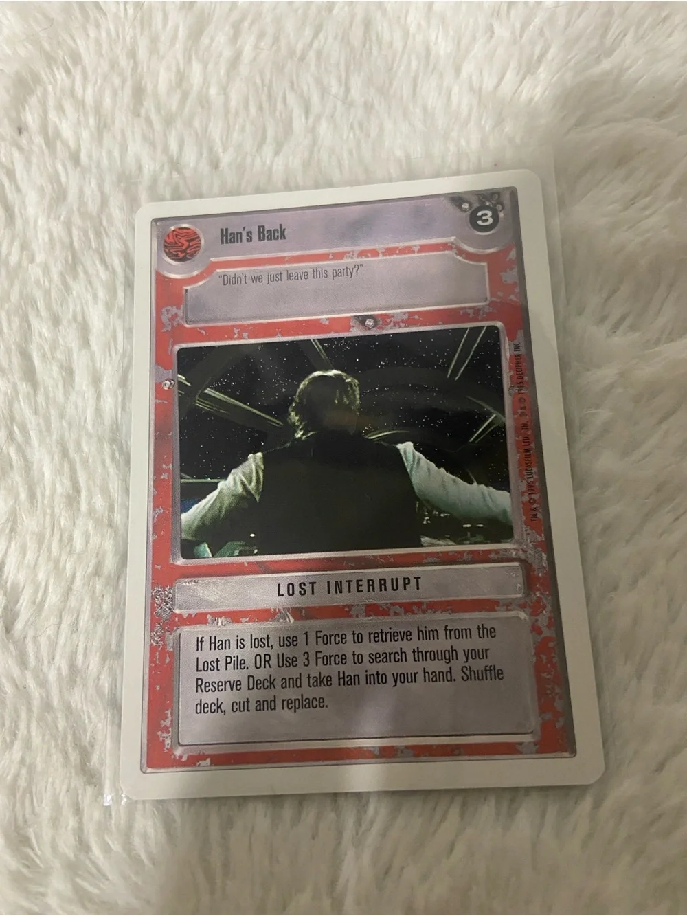Han's Back Star Wars Card – Red Border
